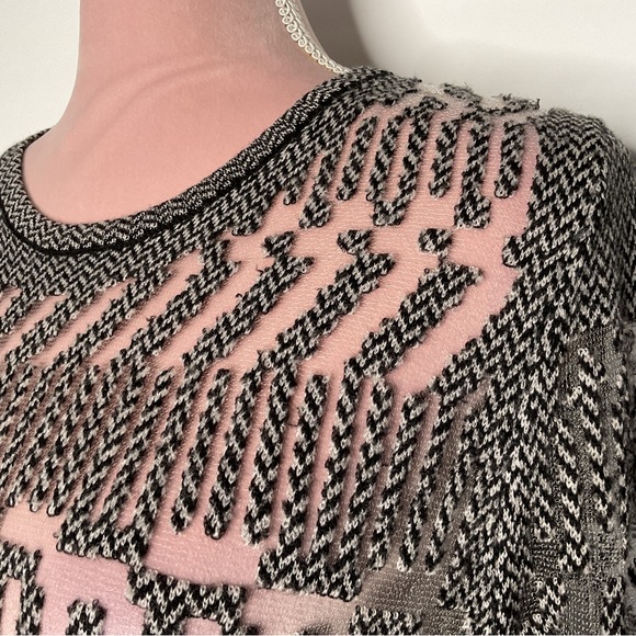 Alexander Wang Black and Cream Patterned Sweater - Picture 3 of 10